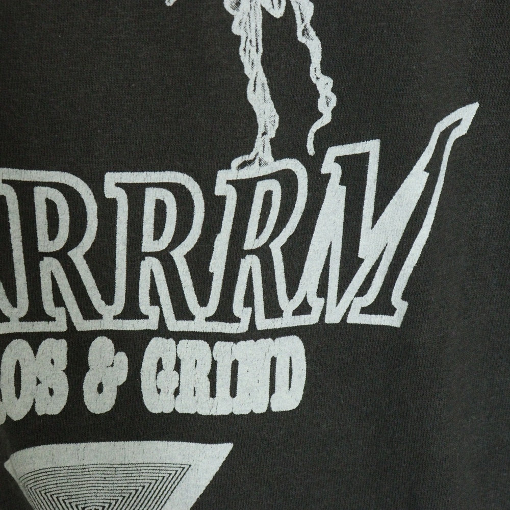 VINTAGE(ヴィンテージ) SWARRRM フロントプリント クルーネック半袖Tシャツカットソー ブラウン