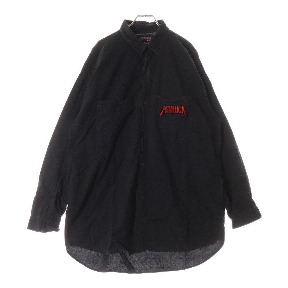 VINTAGE(ヴィンテージ) 90s METALLICA PASHEAD メタリカ パスヘッド 長袖ボタンワークシャツ ブラック