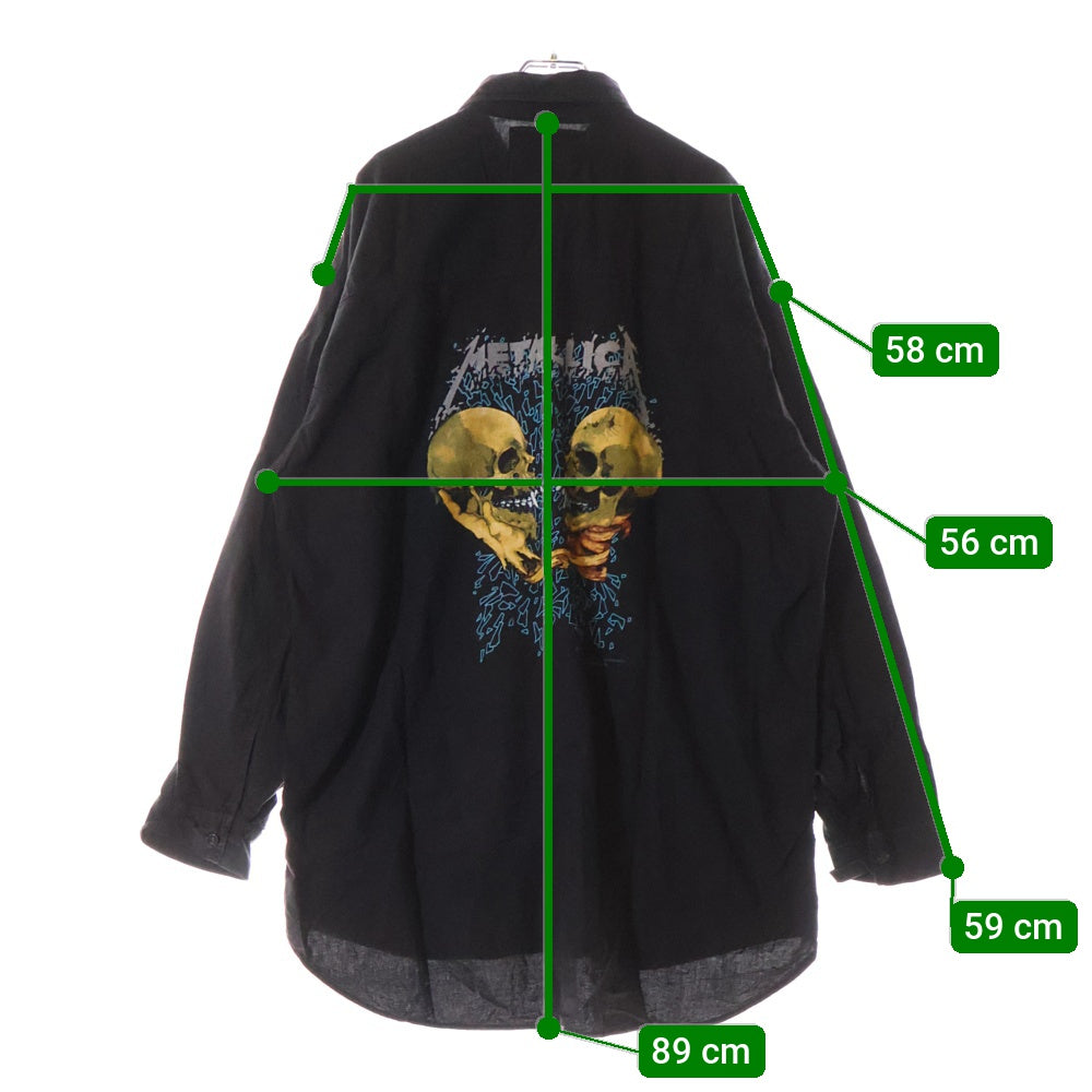 VINTAGE(ヴィンテージ) 90s METALLICA PASHEAD メタリカ パスヘッド 長袖ボタンワークシャツ ブラック