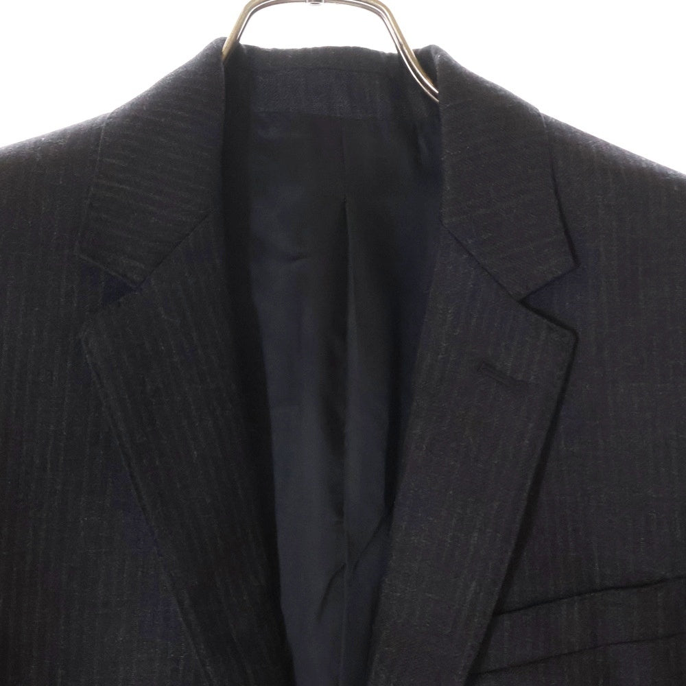 CELINE(セリーヌ) Striped Rectangle Jacket ストライプ レクタングル ウール ジャケット ブラック/グレー 2V096461K