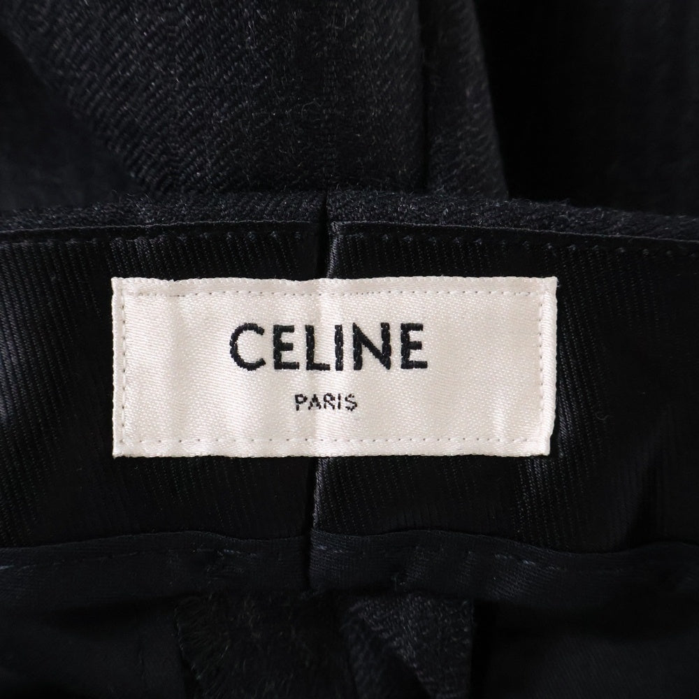 CELINE(セリーヌ) SKATE PANTS IN STRIPED WOOL GABARDINE シャドウストライプスケートパンツ ウールスラックスパンツ 2P555461K