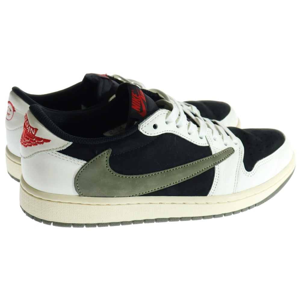 NIKE(ナイキ) ×Travis Scott Air Jordan 1 Low OG Medium Olive ×トラヴィススコット ウィメンズ エアジョーダン1 OG ミディアム オリーブ ローカットスニーカー DZ4137-106