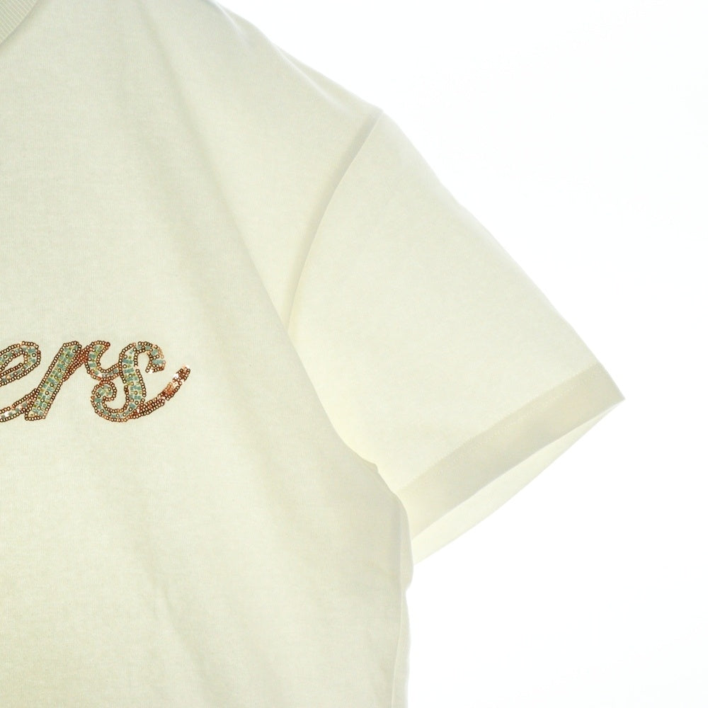 LOUIS VUITTON(ルイヴィトン) 24AW LVLovers ビジューロゴ装飾 クルーネック半袖Tシャツカットソー ホワイト RM242MM NPL HRY29W