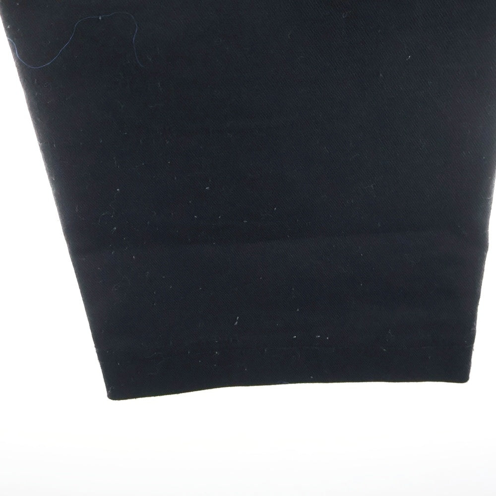 NO BRAND(ノーブランド) コットンイージースラックス ブラック