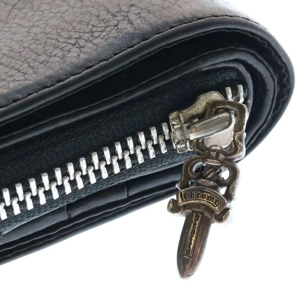 CHROME HEARTS(クロムハーツ) SQ ZIP BILL スクエアジップビル レザーウォレット 財布 ブラック BCA376