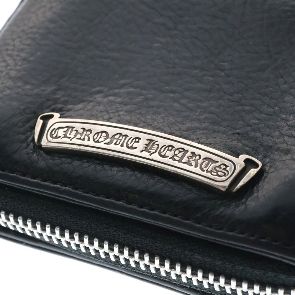 CHROME HEARTS(クロムハーツ) SQ ZIP BILL スクエアジップビル レザーウォレット 財布 ブラック BCA376