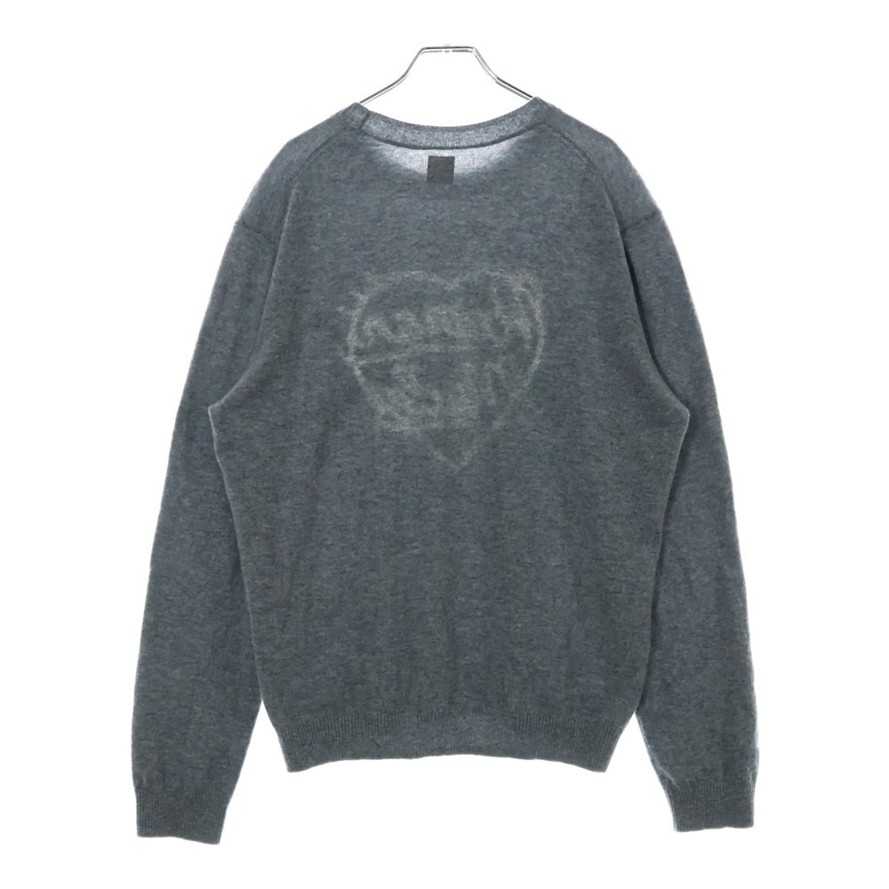 HUMAN MADE(ヒューマンメイド) ×KAWS Knit Sweater ダブルブランドロゴ 長袖ニット グレー