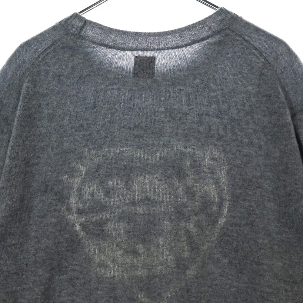 HUMAN MADE(ヒューマンメイド) ×KAWS Knit Sweater ダブルブランドロゴ 長袖ニット グレー