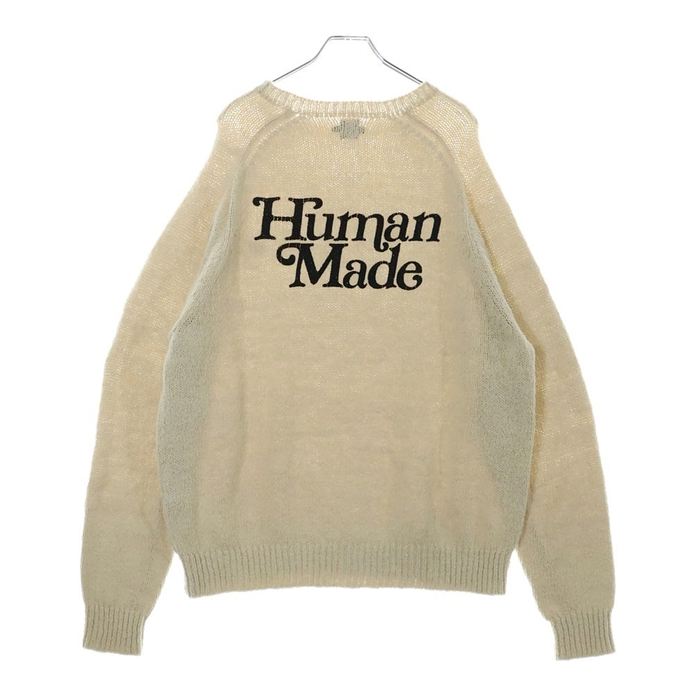 HUMAN MADE(ヒューマンメイド) PROTOTYPE Knit Sweater バッグロコプリント 長袖ニット アイボリー