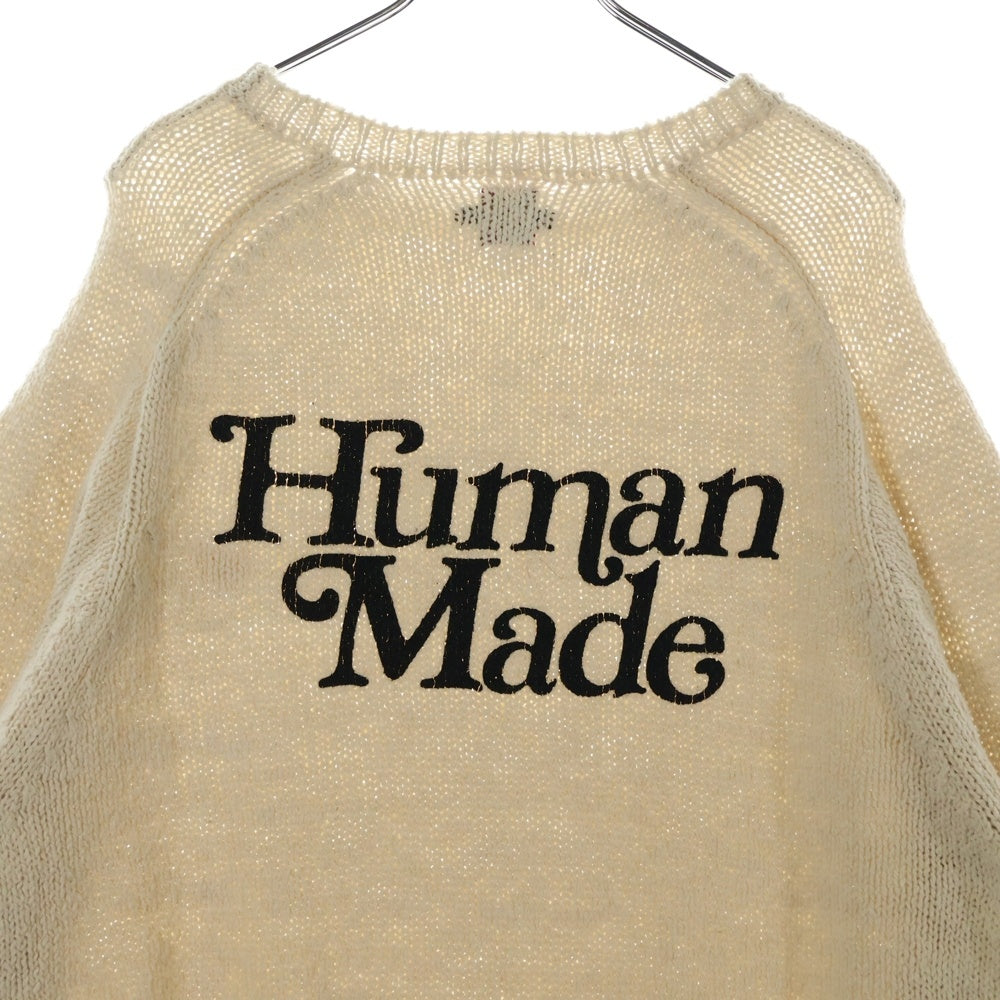 HUMAN MADE(ヒューマンメイド) PROTOTYPE Knit Sweater バッグロコプリント 長袖ニット アイボリー