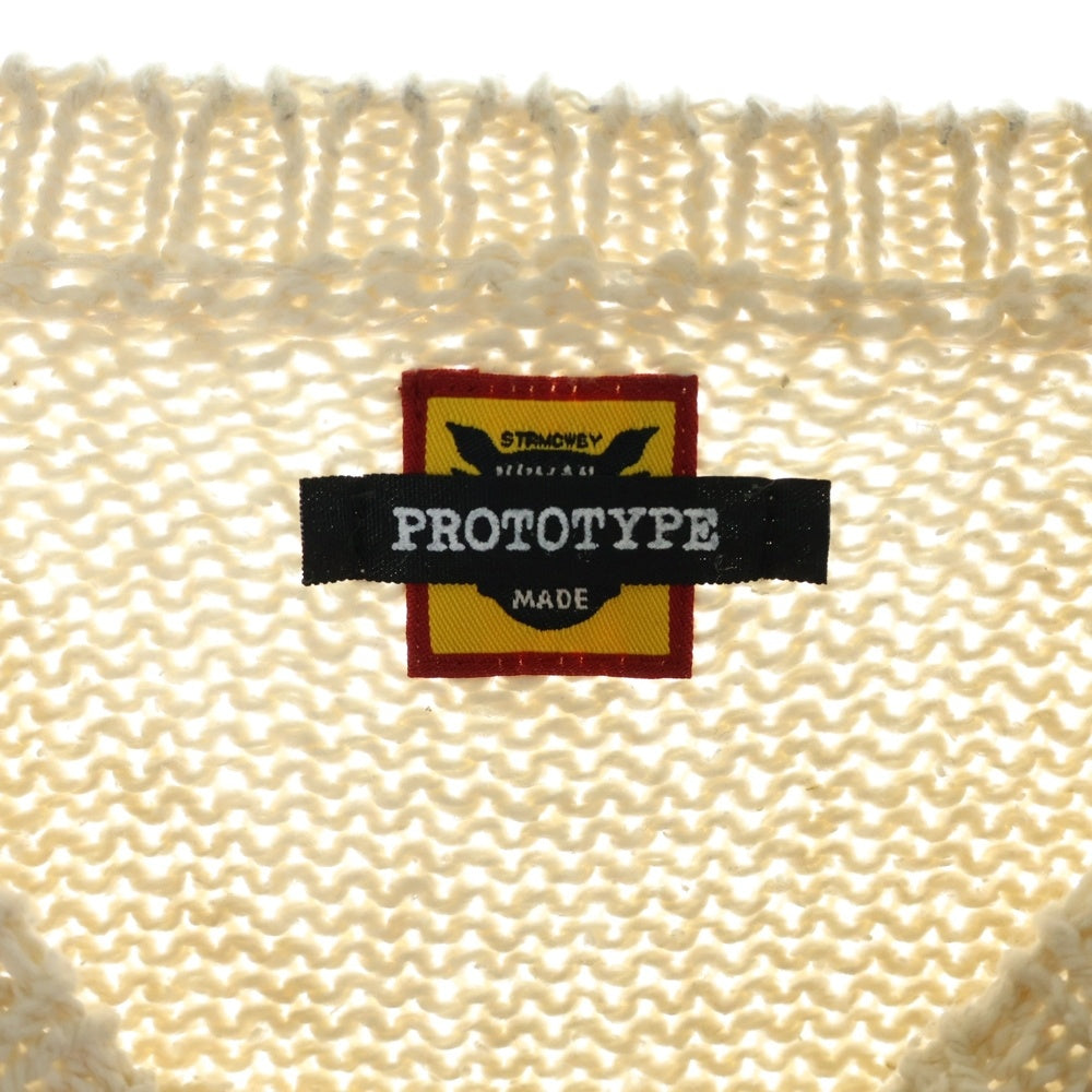 HUMAN MADE(ヒューマンメイド) PROTOTYPE Knit Sweater バッグロコプリント 長袖ニット アイボリー