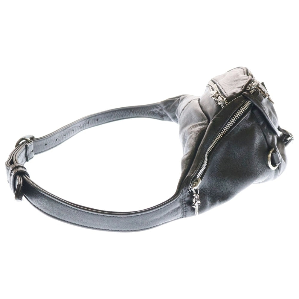 CHROME HEARTS(クロムハーツ) #1 SNAT PACK スナットパック ダガージップ ガンスリンガーベルト レザーウエストバッグ ブラック BCA378