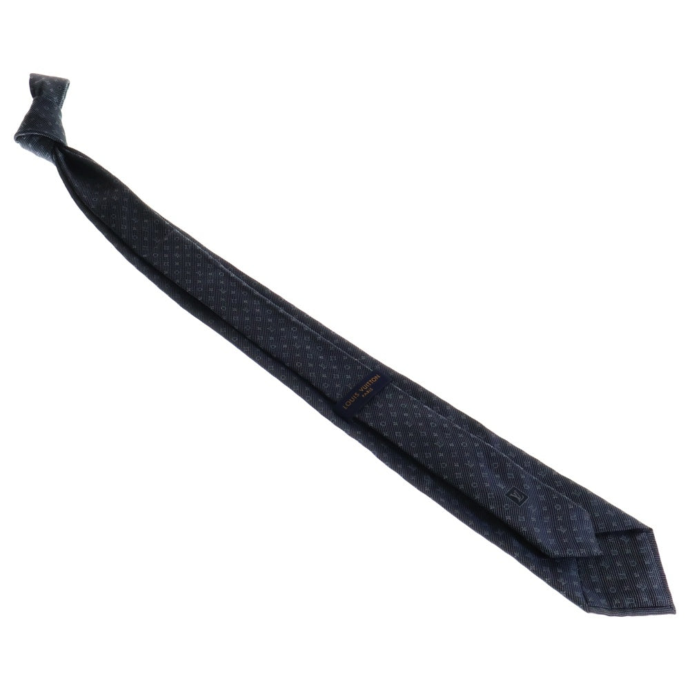 LOUIS VUITTON(ルイヴィトン) クラヴァットモノグラム スポッティ シルクドットネクタイ ブラック M77091
