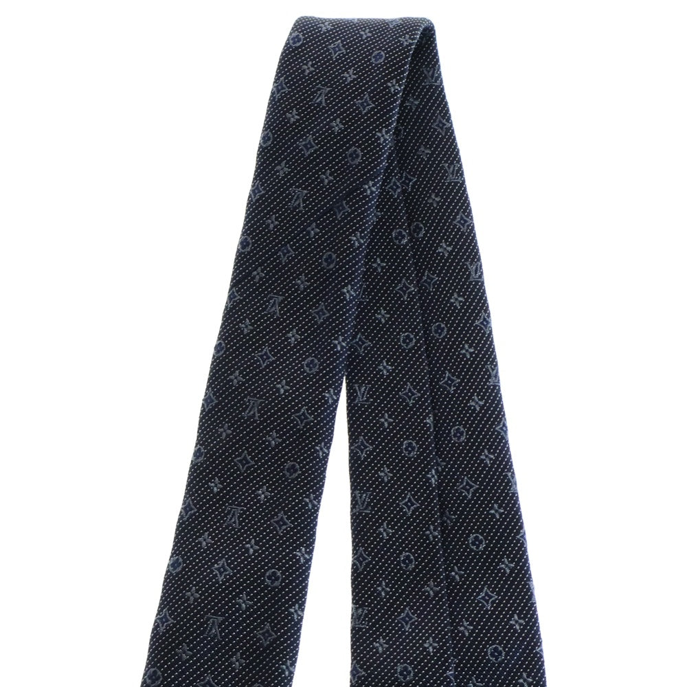 LOUIS VUITTON(ルイヴィトン) クラヴァットモノグラム スポッティ シルクドットネクタイ ブラック M77091