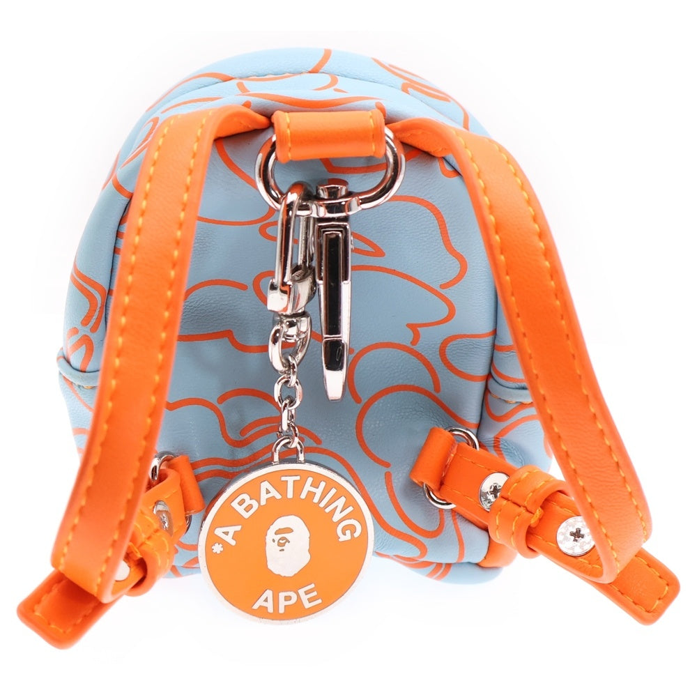 A BATHING APE(アベイシングエイプ) NEON CAMOICRO BACKPACK ネオンカモ チェーンバックパック ブルー/オレンジ