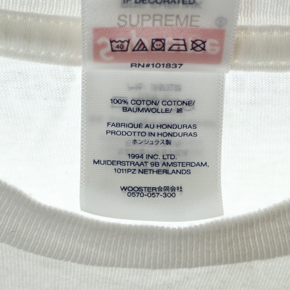 SUPREME(シュプリーム) 25SS Dean Blint Tee フロントプリント クルーネック半袖Tシャツカットソー ホワイト