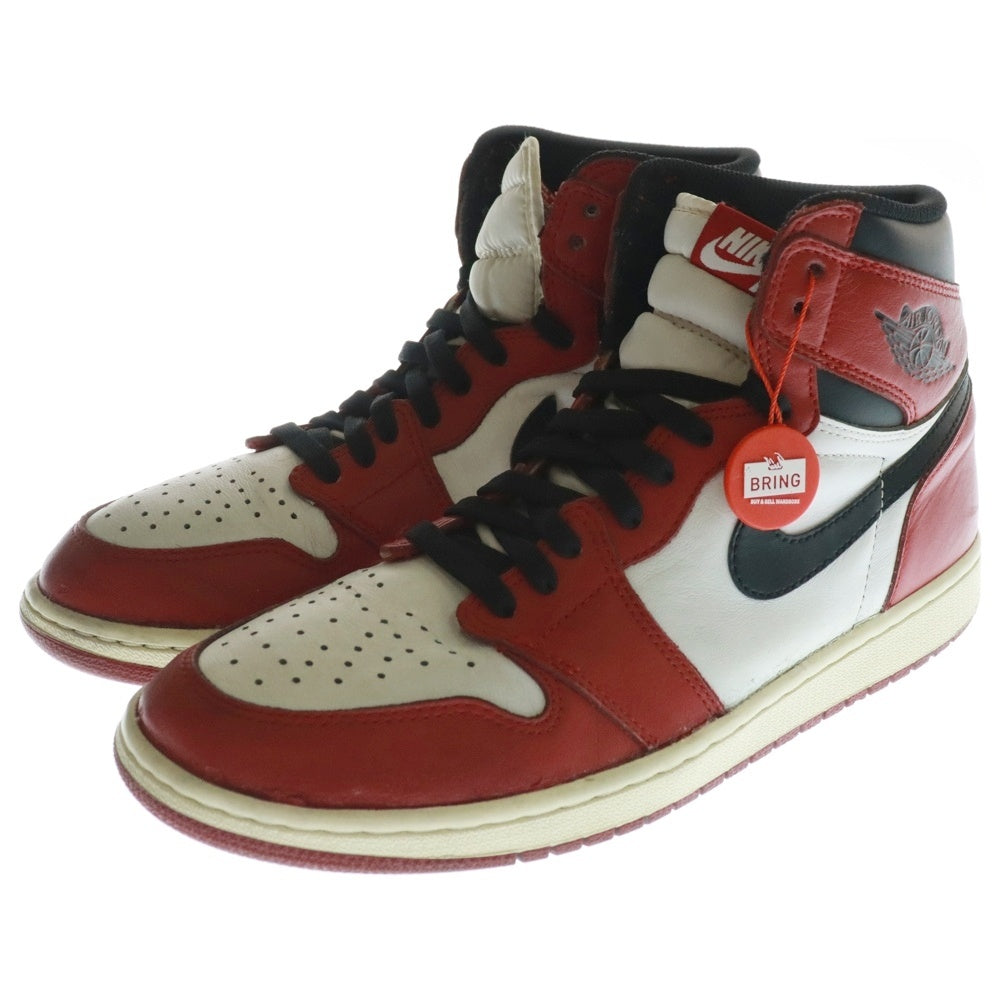 NIKE(ナイキ) 【観賞用 2015年製】 Air Jordan 1 Retro High Chicago エアジョーダン1 レトロ シカゴ ハイカットスニーカー レッド US10.5/28.5cm 555088-101