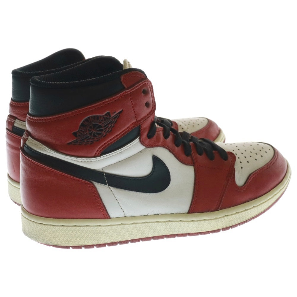 NIKE(ナイキ) 【観賞用 2015年製】 Air Jordan 1 Retro High Chicago エアジョーダン1 レトロ シカゴ ハイカットスニーカー レッド US10.5/28.5cm 555088-101