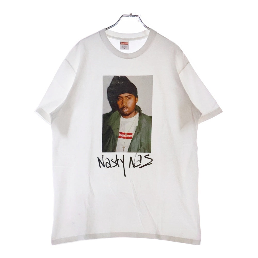 SUPREME(シュプリーム) 17AW Nas Tee ナズ フロントプリント クルーネック半袖Tシャツカットソー ホワイト