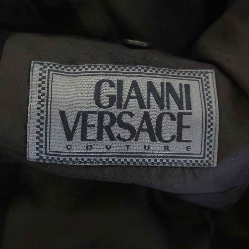 GIANNI VERSACE(ジャンニ ヴェルサーチ) カシミヤ ロングコート ブラック
