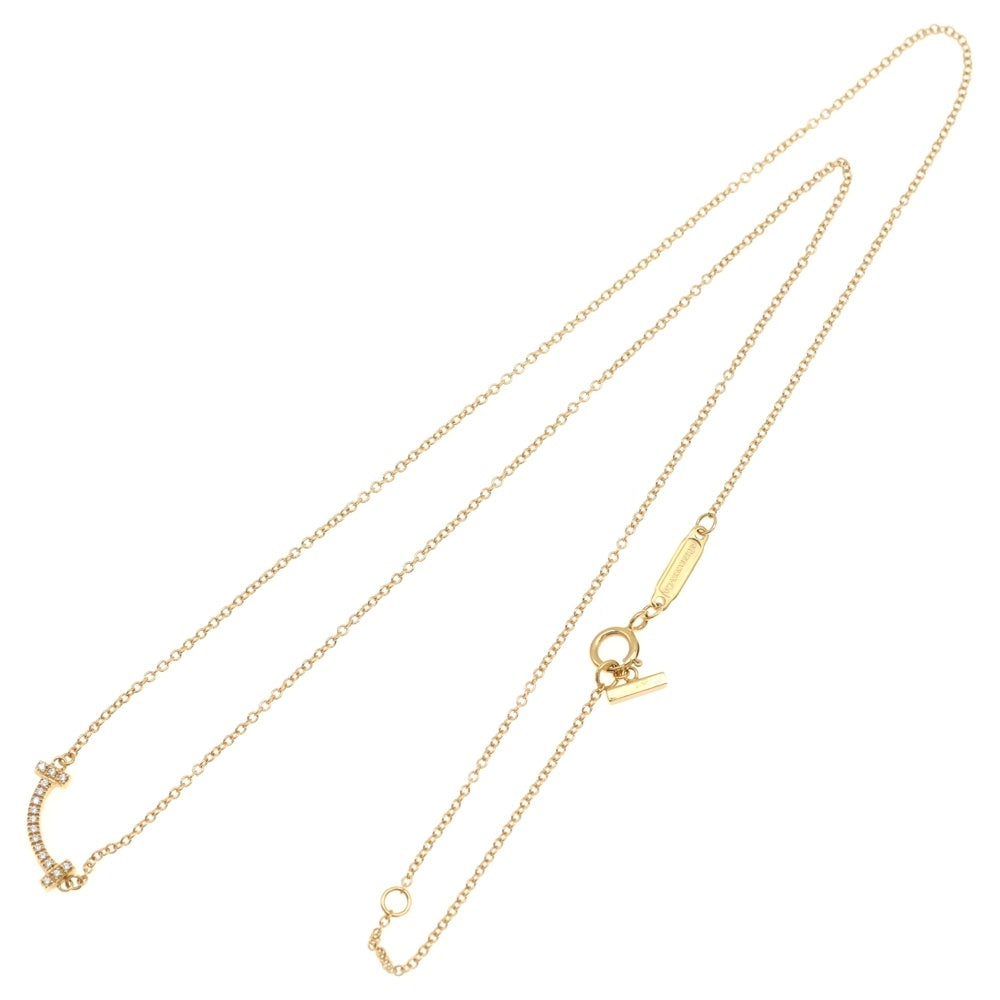 TIFFANY & Co.(ティファニー) Tスマイル ミニ K18イエローゴールド チェーンネックレス レディース