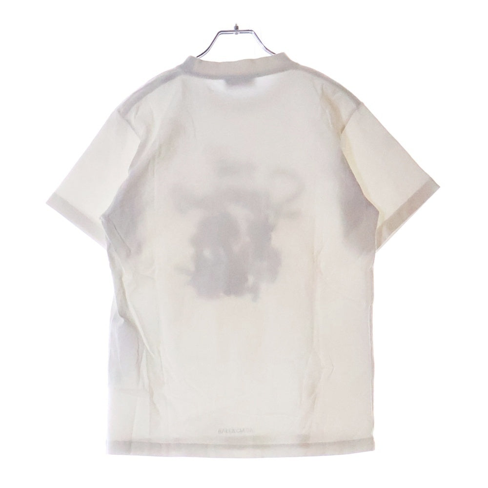 BALENCIAGA(バレンシアガ) 21AW ×The Simpsons Oversized Tee ザ・シンプソンズ オーバーサイズフロントプリント 半袖cカットソー 670943 TLVG7 ホワイト