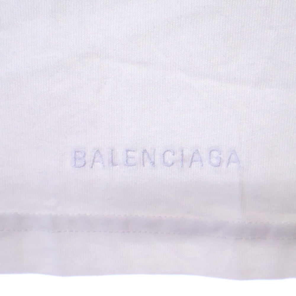 BALENCIAGA(バレンシアガ) 21AW ×The Simpsons Oversized Tee ザ・シンプソンズ オーバーサイズフロントプリント 半袖cカットソー 670943 TLVG7 ホワイト
