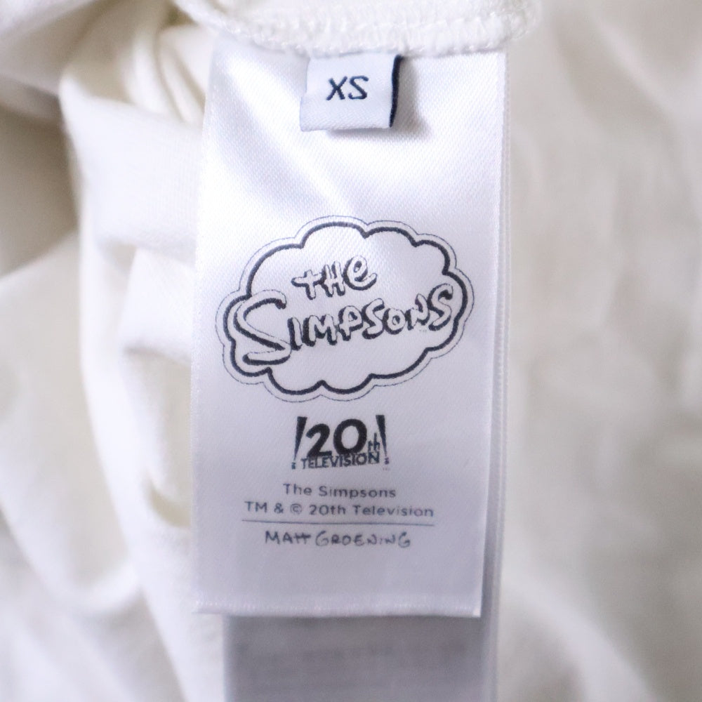 BALENCIAGA(バレンシアガ) 21AW ×The Simpsons Oversized Tee ザ・シンプソンズ オーバーサイズフロントプリント 半袖cカットソー 670943 TLVG7 ホワイト