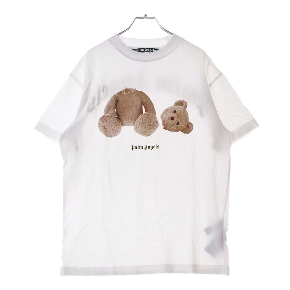 Palm Angels(パームエンジェルス) 21SS KILL THE BEAR フロントプリント クルーネック半袖Tシャツカットソー ホワイト PMAA001C99JER001