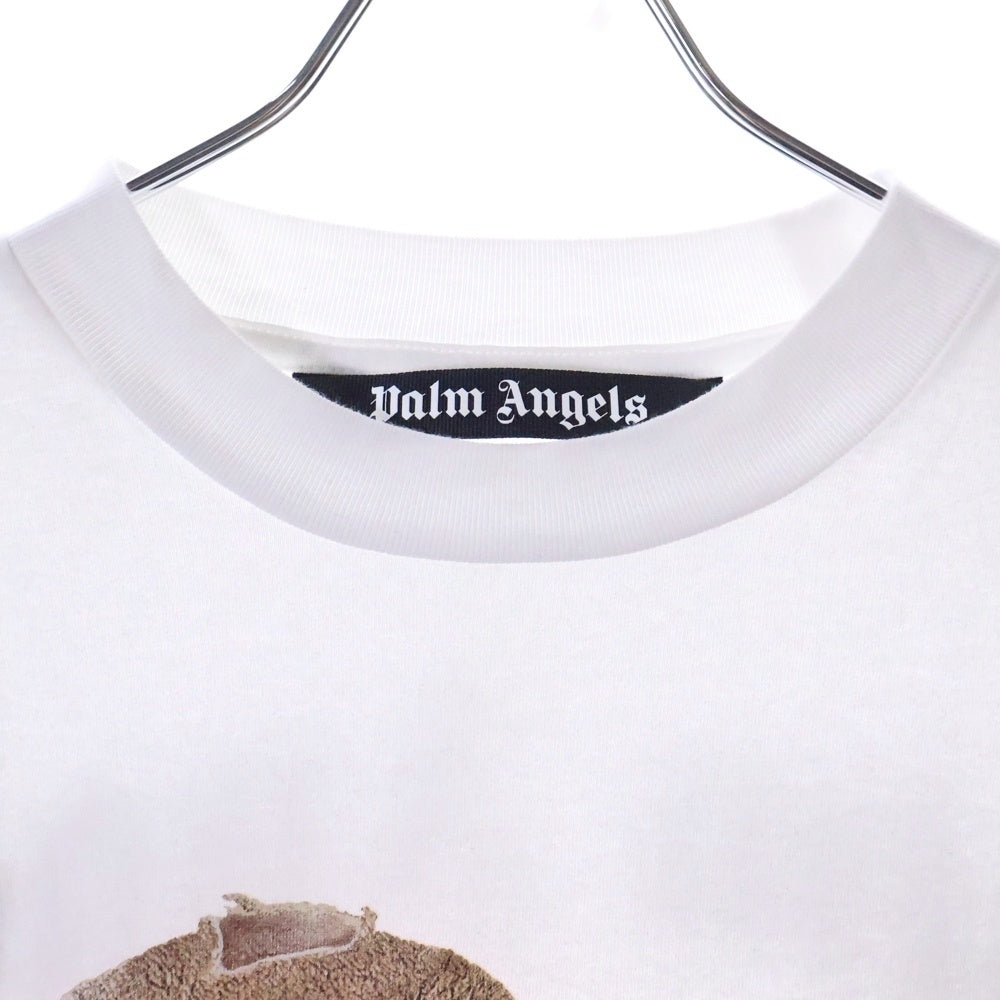 Palm Angels(パームエンジェルス) 21SS KILL THE BEAR フロントプリント クルーネック半袖Tシャツカットソー ホワイト PMAA001C99JER001