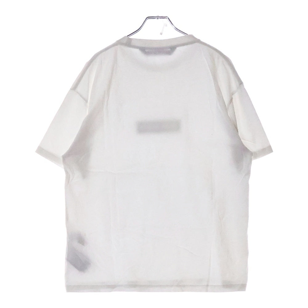 Palm Angels(パームエンジェルス) ロゴプリント クルーネック半袖Tシャツカットソー ホワイト PMAA065F22JER002