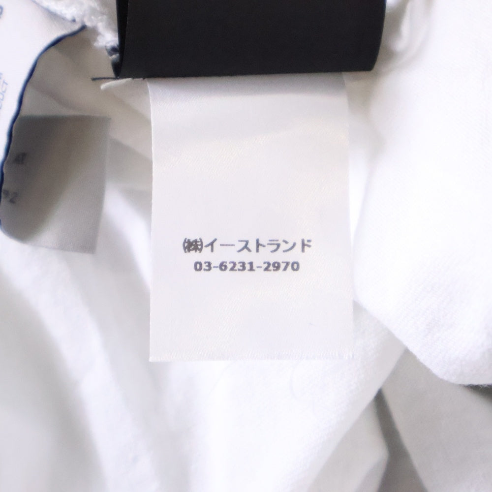 Palm Angels(パームエンジェルス) ロゴプリント クルーネック半袖Tシャツカットソー ホワイト PMAA065F22JER002