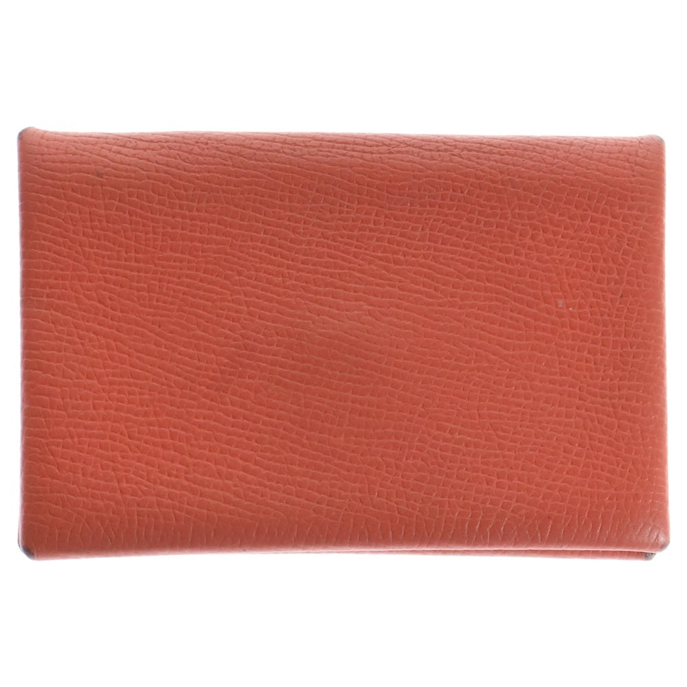 HERMES(エルメス) カルヴィ レザーカードケース レッド 2018年/C刻印