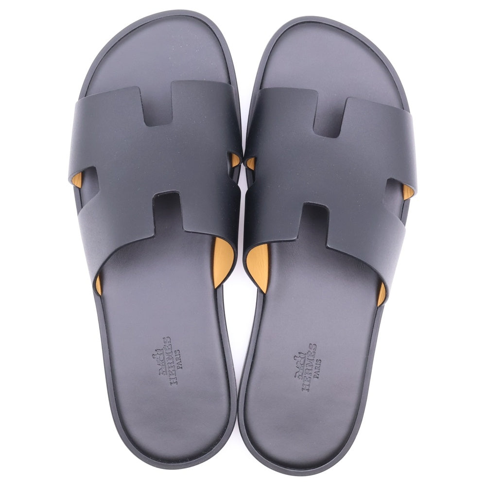HERMES(エルメス) イズミール Hロゴ フラットレザーサンダル ブラック