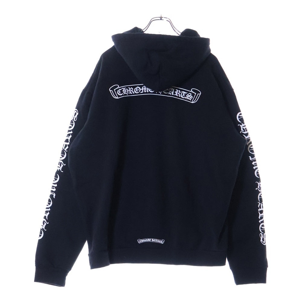 CHROME HEARTS(クロムハーツ) SCROOL HOODIE スクロールラベル プルオーバーフーディ パーカー ブラック