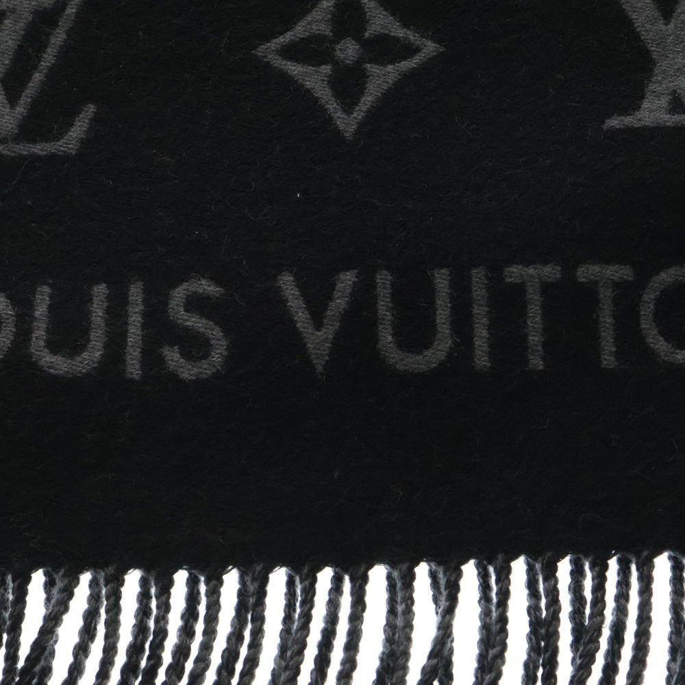 LOUIS VUITTON(ルイヴィトン) オール アバウト モノグラム ウールマフラー ブラック M79225