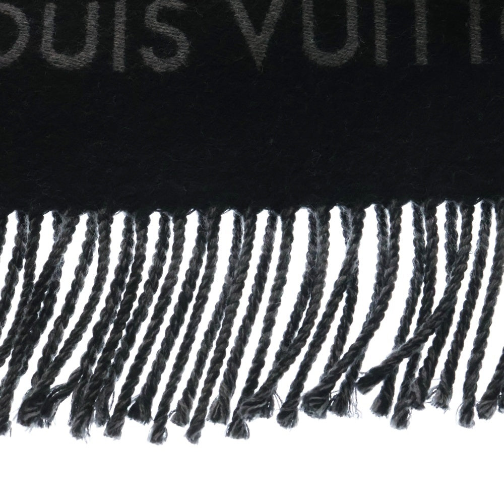 LOUIS VUITTON(ルイヴィトン) オール アバウト モノグラム ウールマフラー ブラック M79225