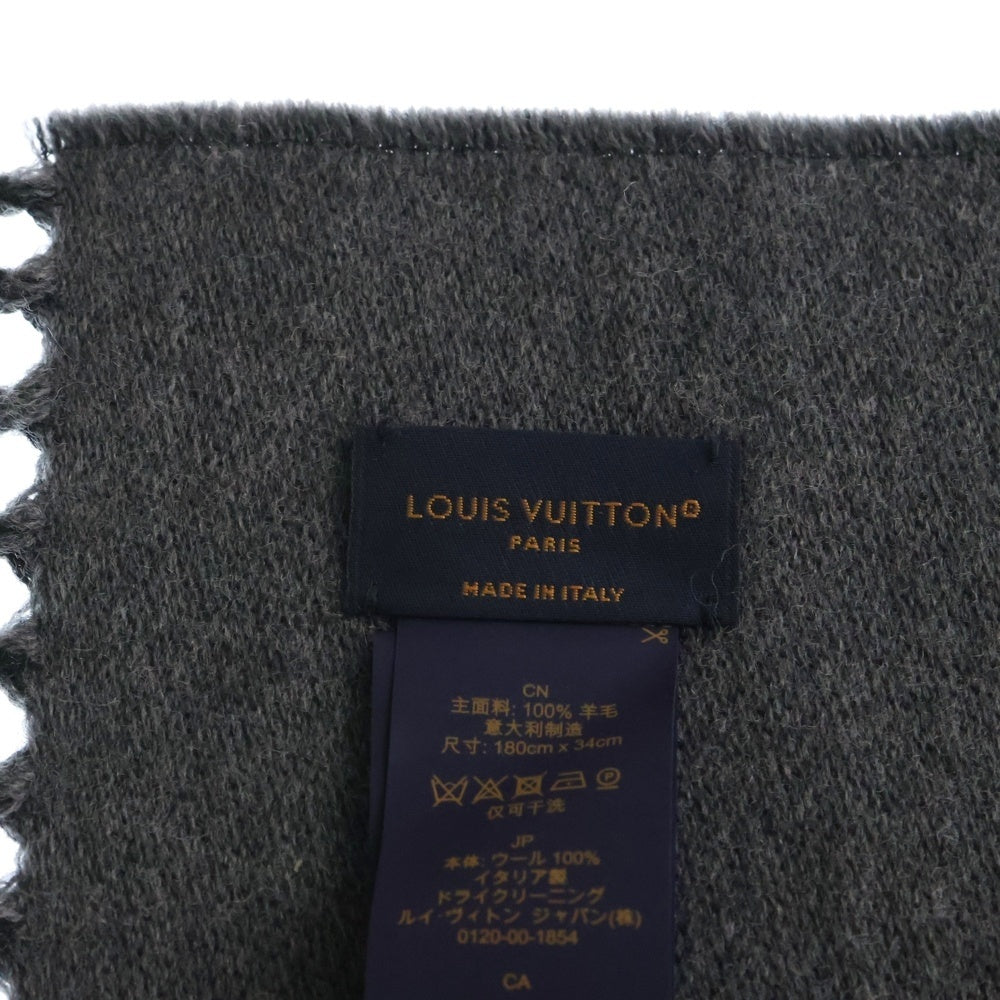 LOUIS VUITTON(ルイヴィトン) オール アバウト モノグラム ウールマフラー ブラック M79225