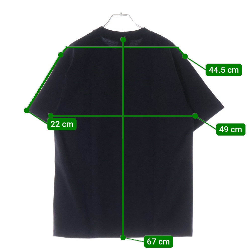 A BATHING APE(アベイシングエイプ) ABC CAMO COLLEGE TEE フロントプリント クルーネック半袖Tシャツカットソー ブラック/グリーン 001TEL801005M