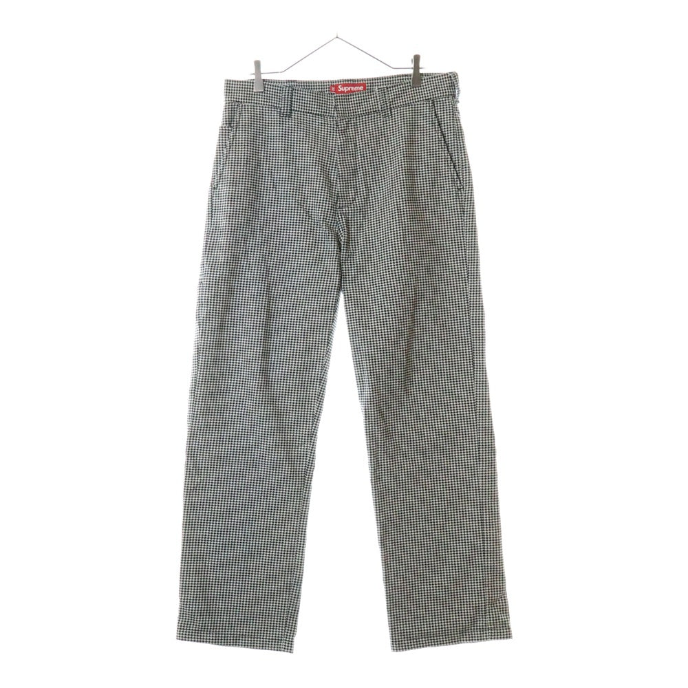 SUPREME(シュプリーム) 25SS Work Pant White Houndstooth ワーク パンツ ブラック/ホワイト