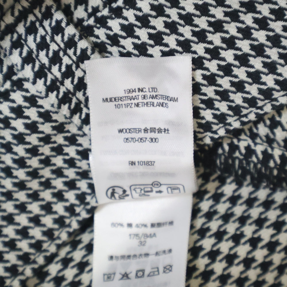 SUPREME(シュプリーム) 25SS Work Pant White Houndstooth ワーク パンツ ブラック/ホワイト