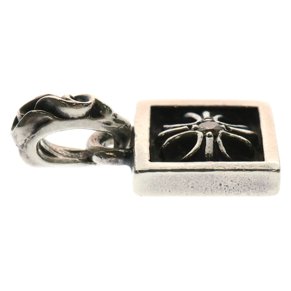 CHROME HEARTS(クロムハーツ) FRAMED CH PLUS 1DIA フレームドCHプラス 1ダイヤ チャーム シルバーネックレストップ