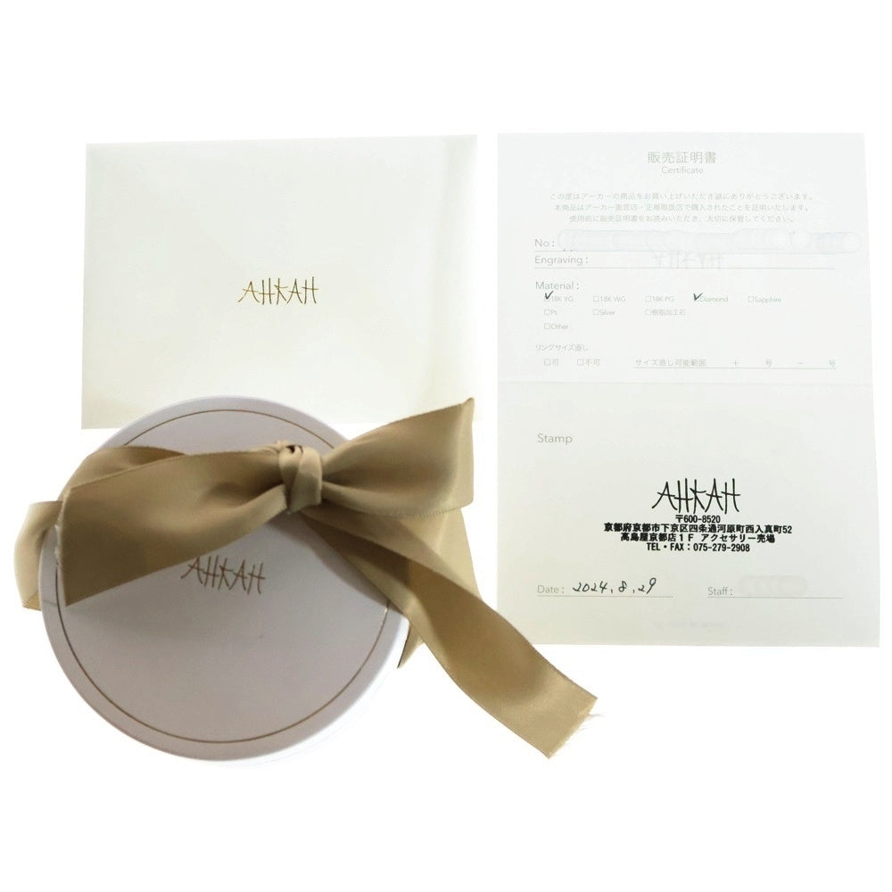 AHKAH(アーカー) 18K アンパピヨンブリリアンダイヤモンド ピアス レディース ゴールド AK1951010400
