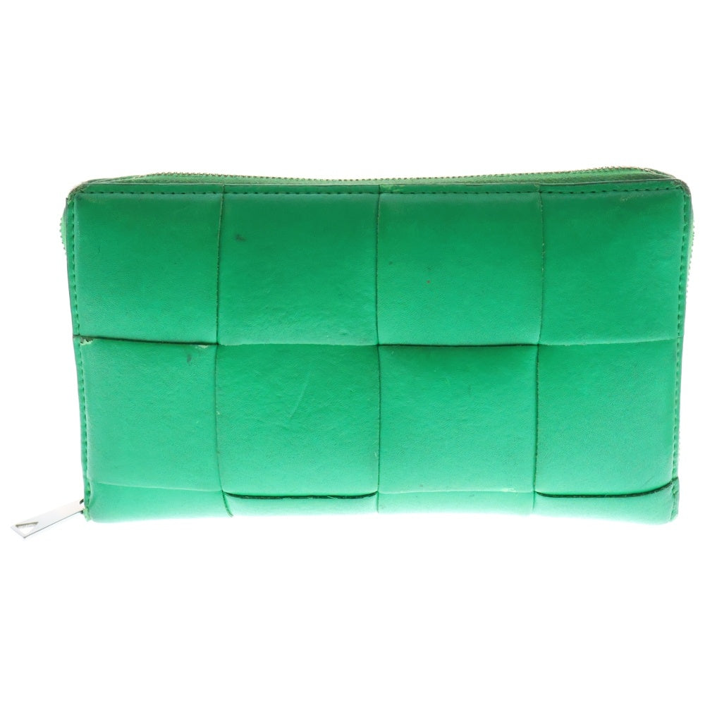 BOTTEGA VENETA(ボッテガヴェネタ) カセット ジップアラウンドウォレット 長財布 グリーン 649607VBWD23724