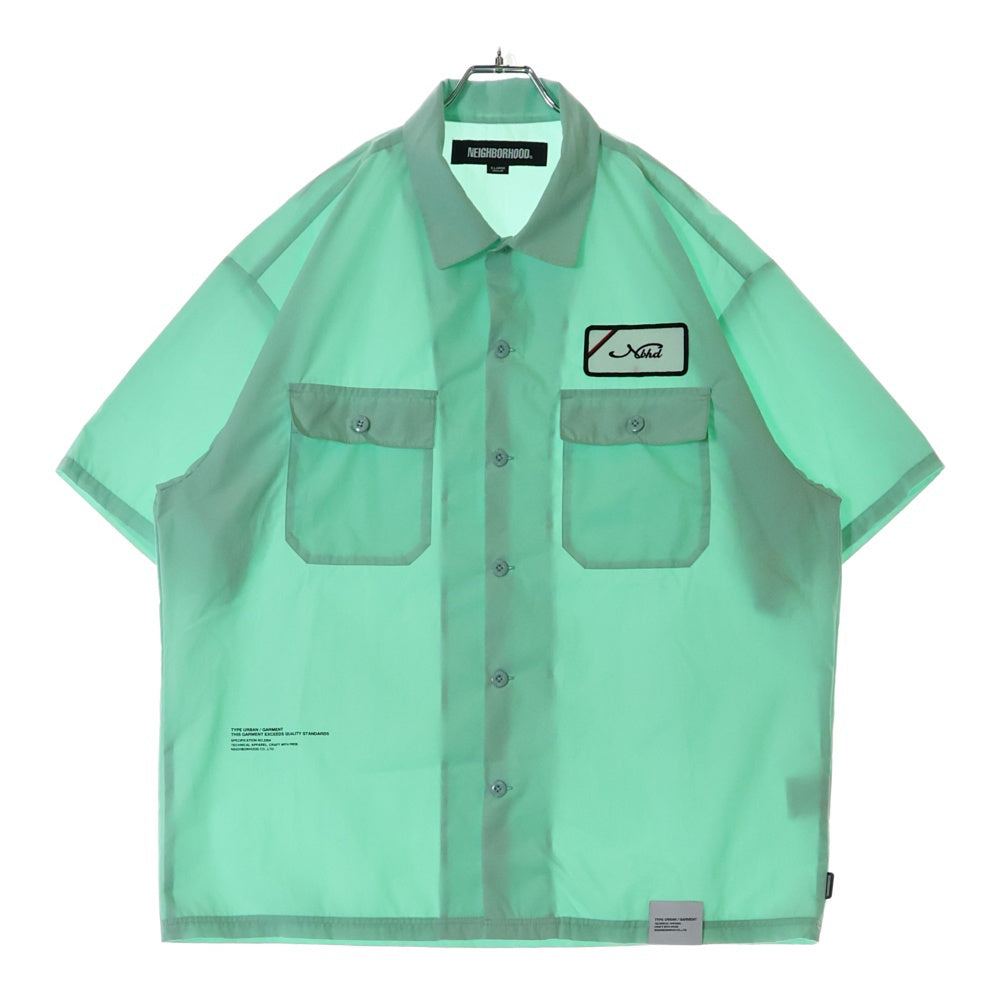 NEIGHBORHOOD(ネイバーフッド) 25SS CLASSIC WORK SHIRT SS-1 クラシックワークシャツ 半袖開襟シャツ ミントグリーン 251TSNH-SHM02