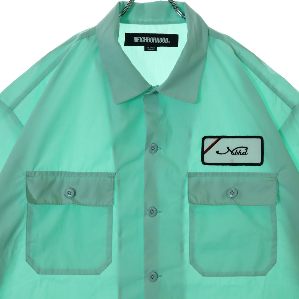 NEIGHBORHOOD(ネイバーフッド) 25SS CLASSIC WORK SHIRT SS-1 クラシックワークシャツ 半袖開襟シャツ ミントグリーン 251TSNH-SHM02