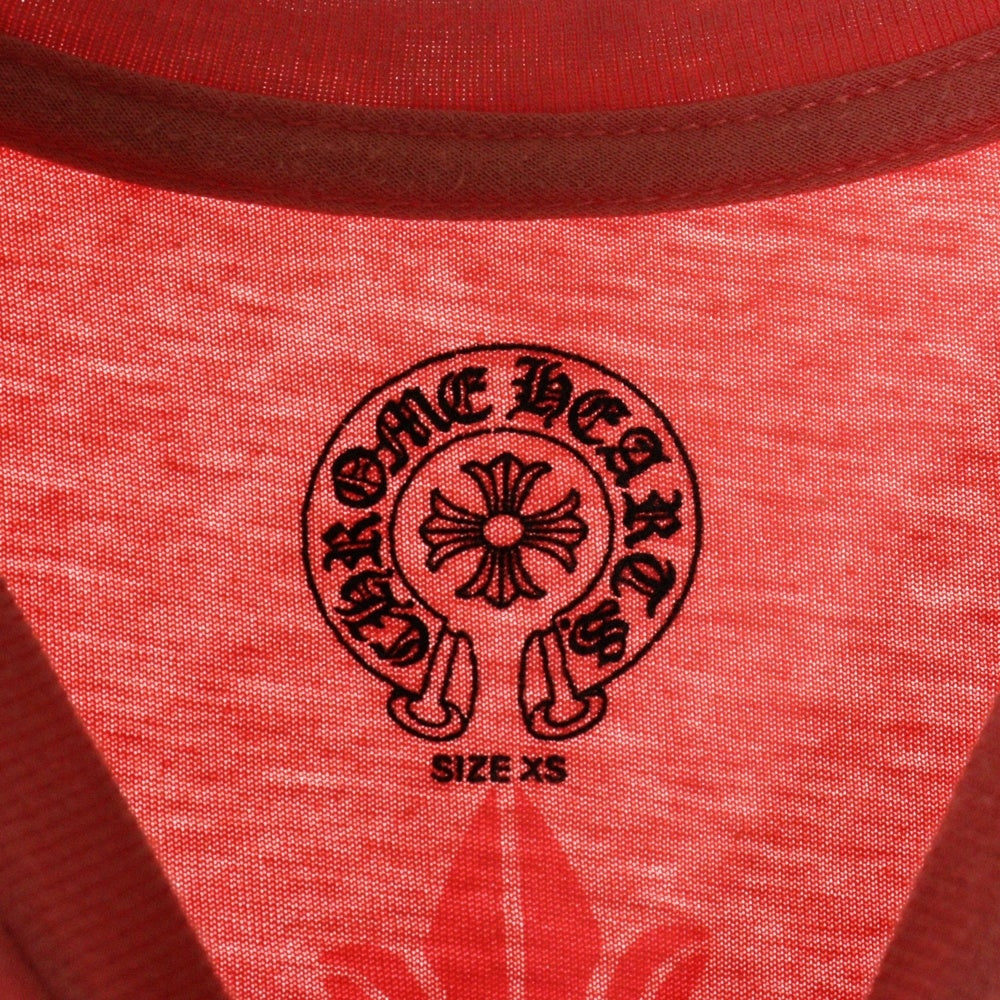 CHROME HEARTS(クロムハーツ) フローラルクロス ホースシュープリント クルーネック半袖Tシャツカットソー レディース レッド