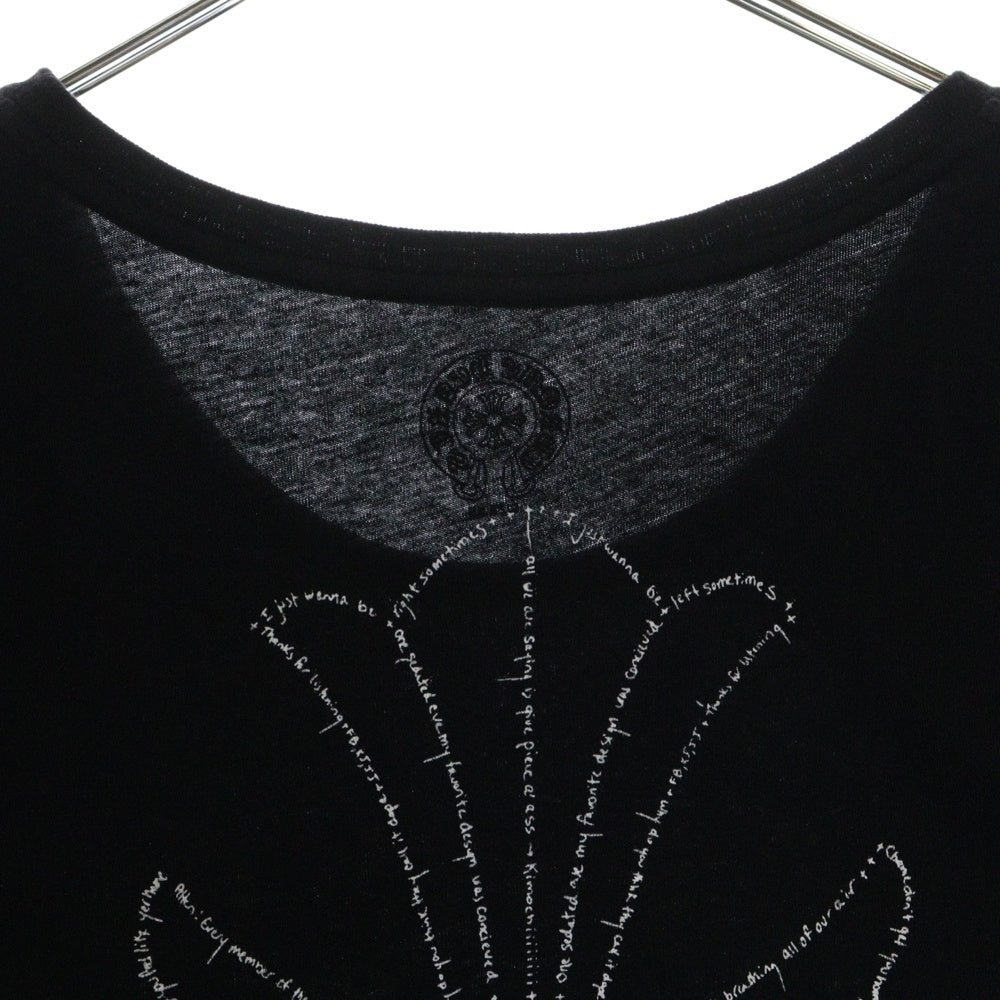 CHROME HEARTS(クロムハーツ) CHクロスプリント クルーネック半袖Tシャツカットソー レディース ブラック