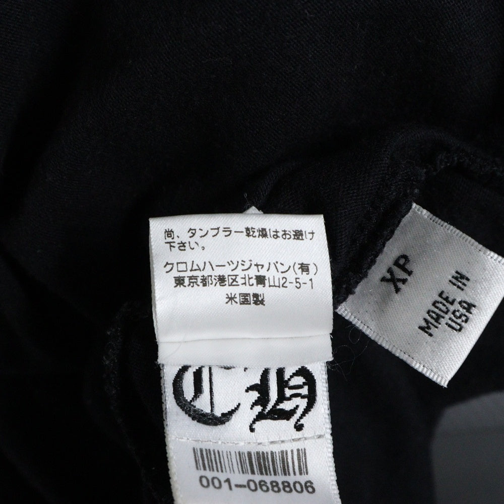 CHROME HEARTS(クロムハーツ) CHクロスプリント クルーネック半袖Tシャツカットソー レディース ブラック