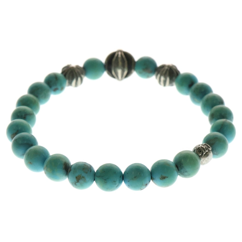 CHROME HEARTS(クロムハーツ) 8mm BEAD ビーズ ブレスレット シルバー/ターコイズ